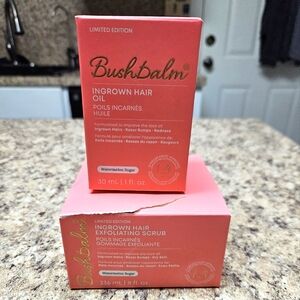 NWT LIMITED EDITION Bushbalm watermelon sugar ingrown hair oil and scrub